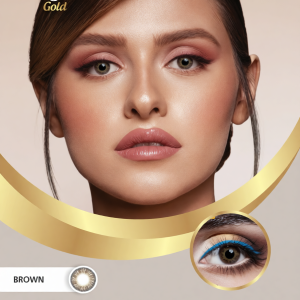 OMEGA GOLD BROWN CONTACT LENSES